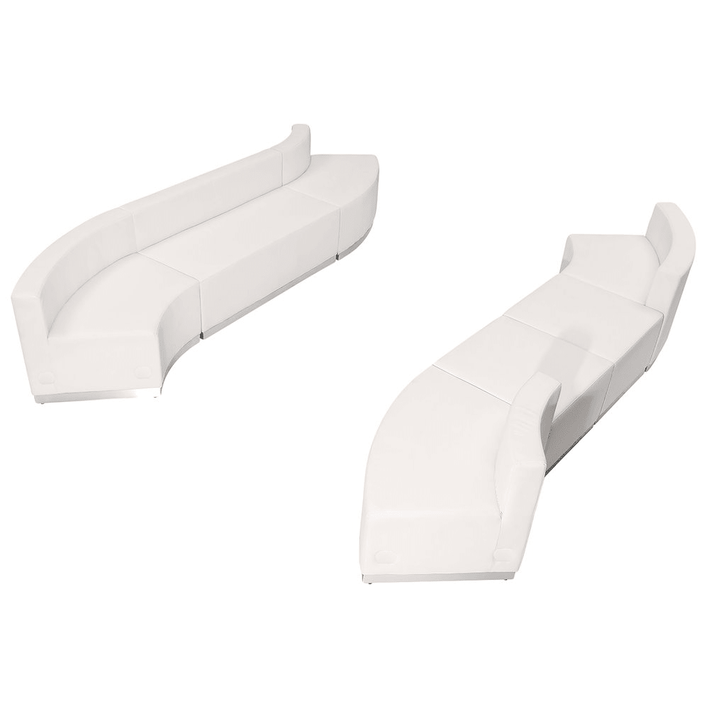 Alon Melrose White LeatherSoft Reception Configuration, 7 Pieces - Mervyns
