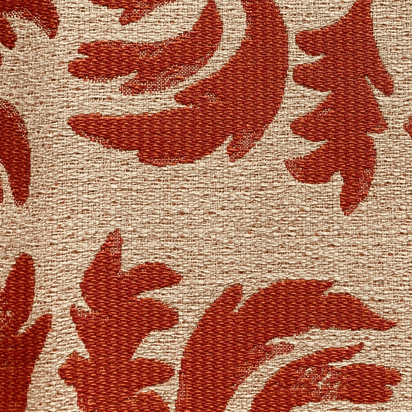 Claret Leaflet Orange Paisley Luxury Outdoor/Indoor Throw Pillow - Mervyns