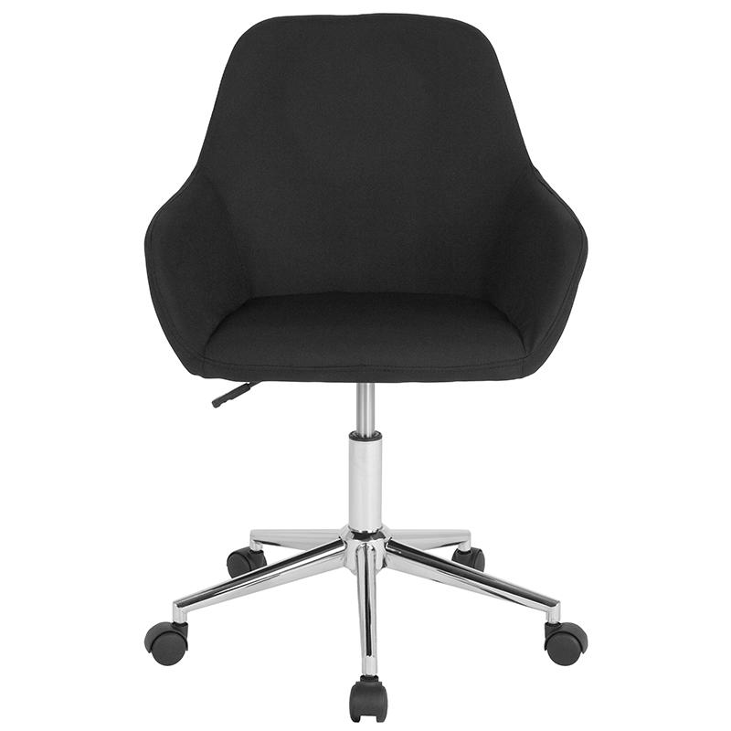 Cortana Home and Office Mid - Back Chair in Black Fabric - Mervyns