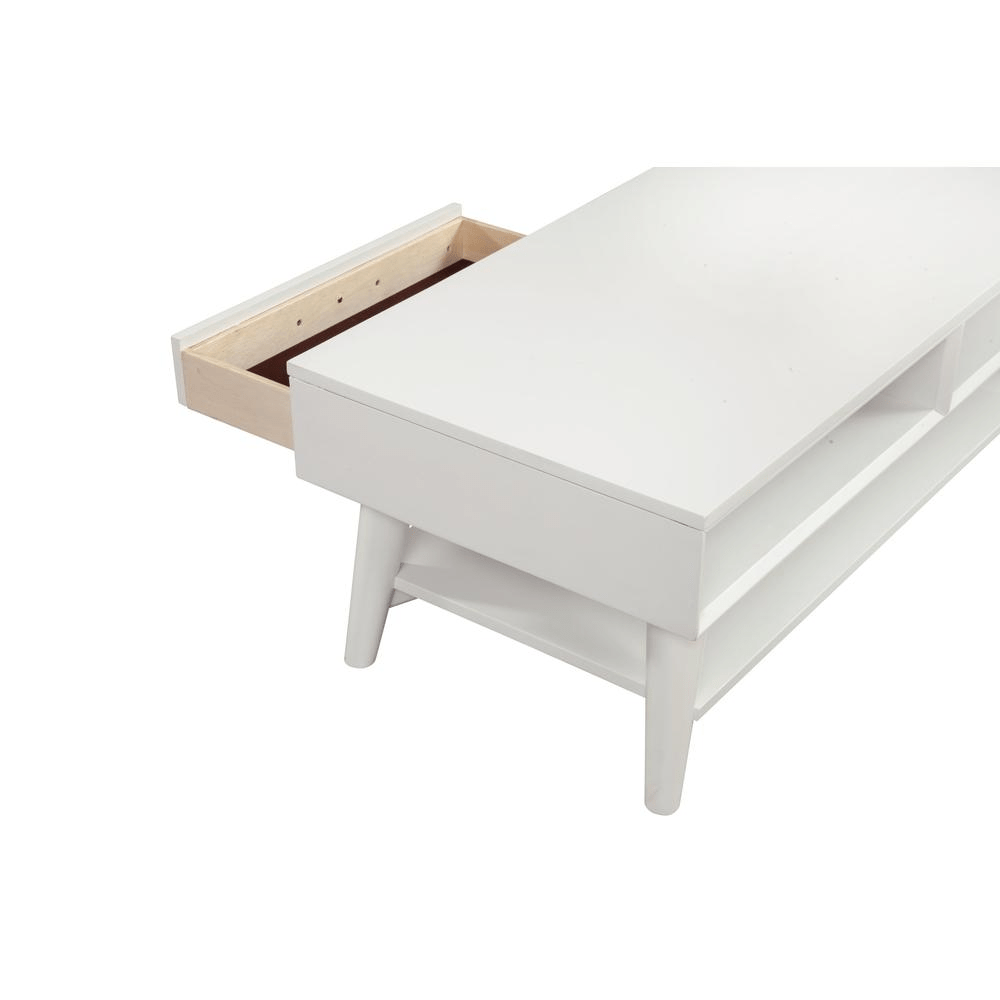 Flynn Coffee Table, White - Mervyns