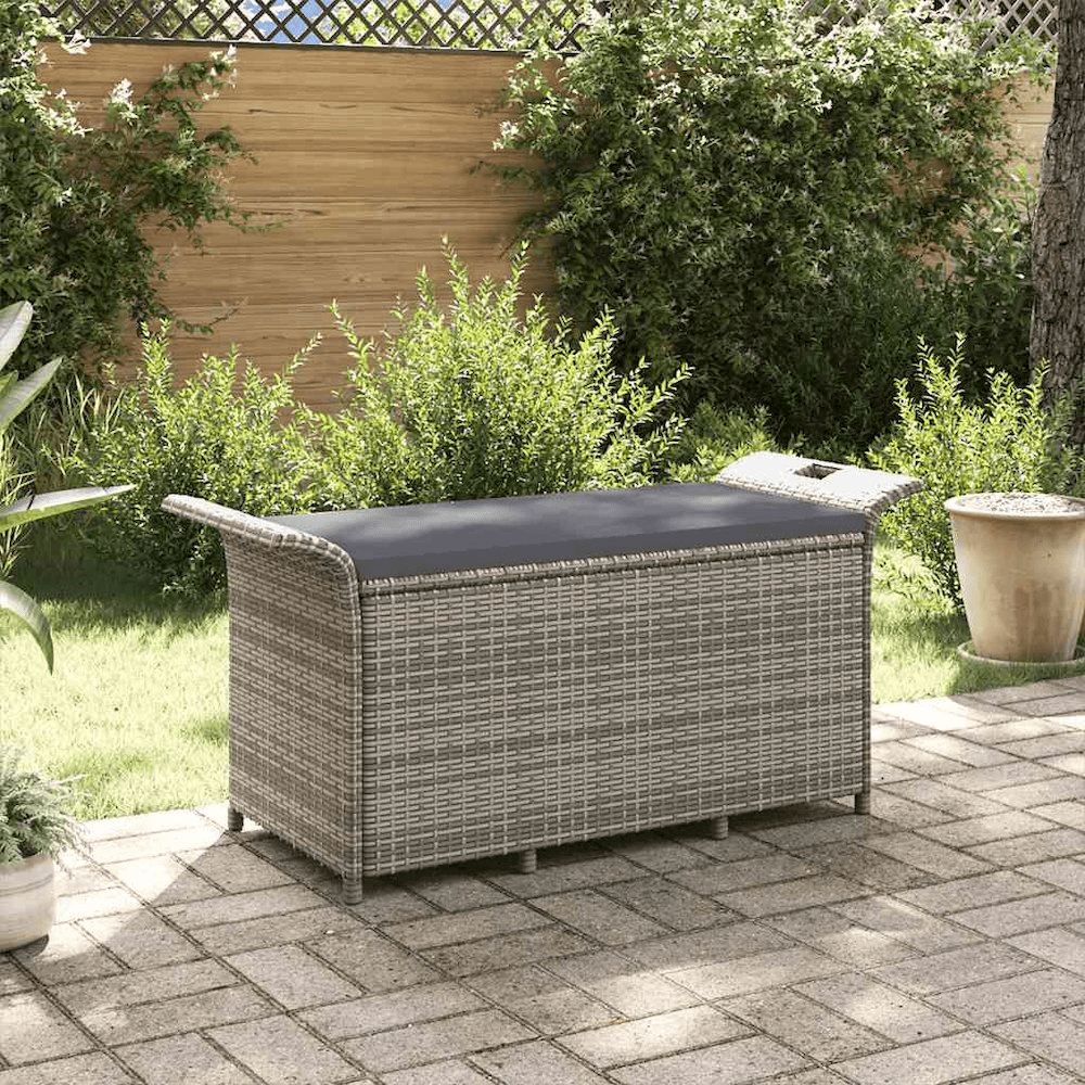 Garden Bench Grey Polyethylene Rattan Medium Garden Bench - Mervyns
