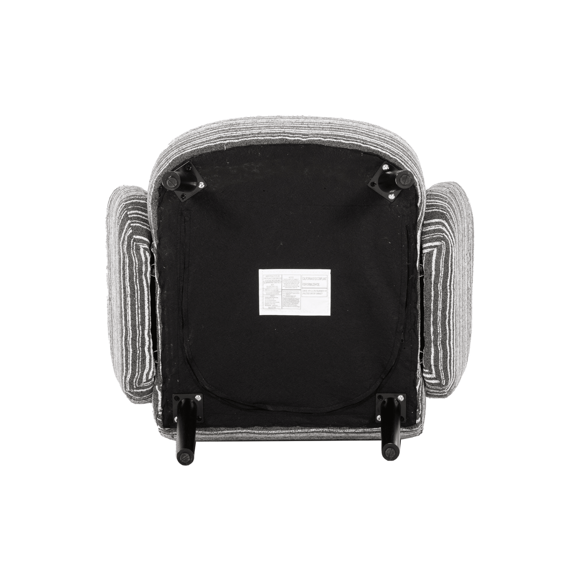 Modern Armchair with Sanded Fabric, Side Storage Pocket and Solid Wood Legs - Mervyns