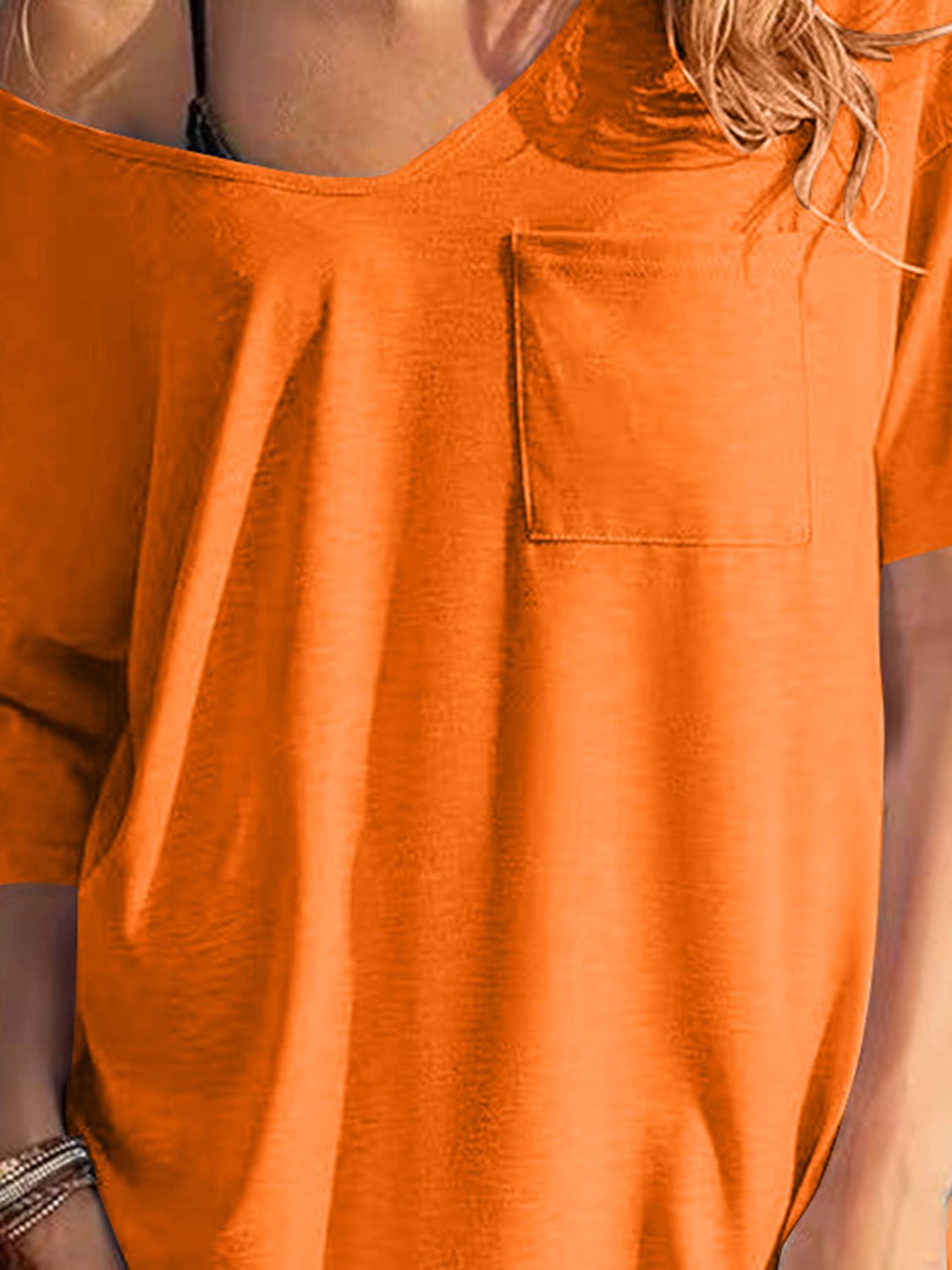 Pocketed V-Neck Short Sleeve Tee Dress - Mervyns