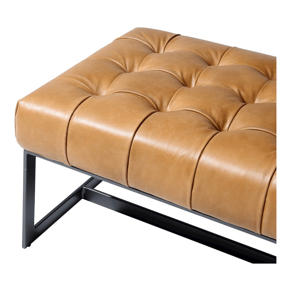 Wyatt Leather Bench - Mervyns