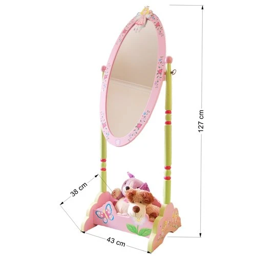 Wooden Standing Kids Mirror