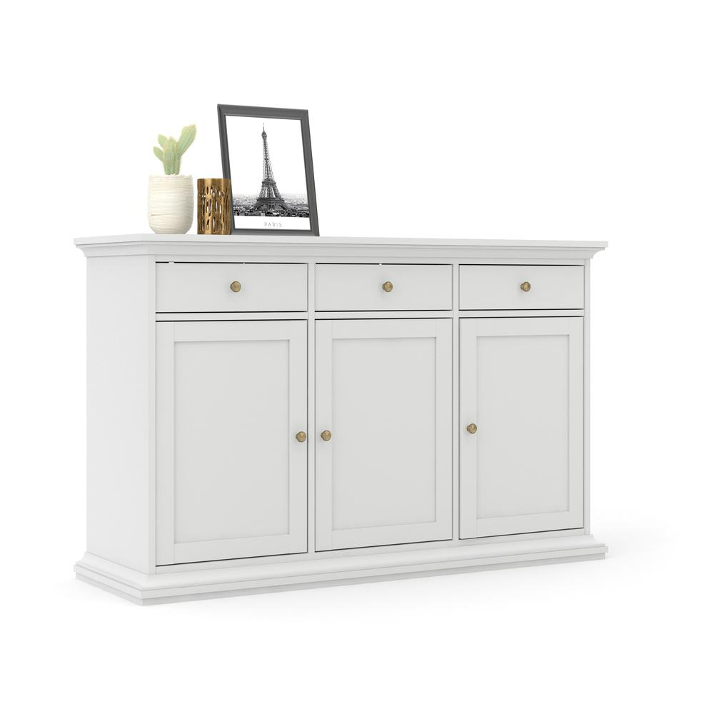 Sideboard with 3 Doors and 3 Drawers, White