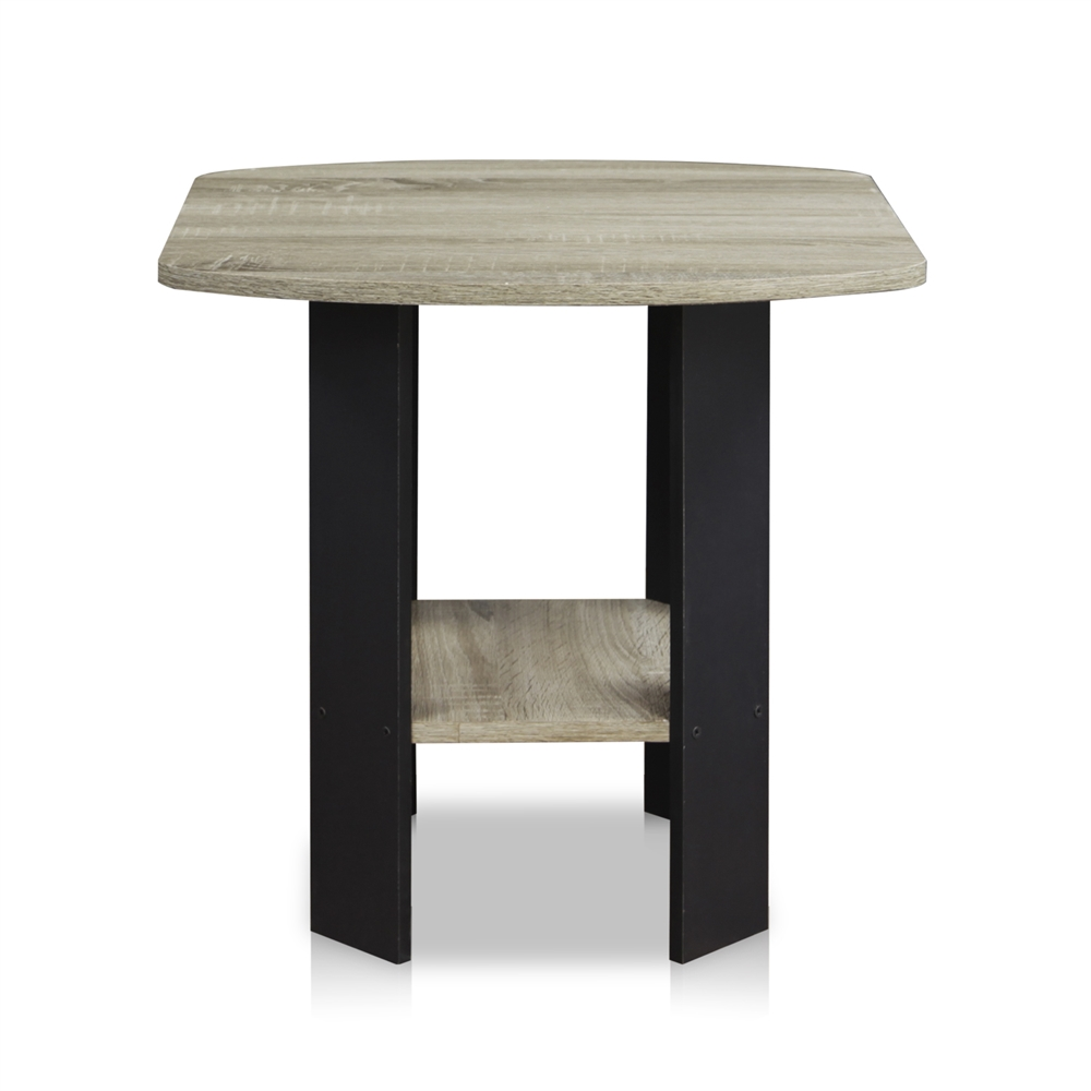 Simple Design End/Side Table, Oak Grey/Black