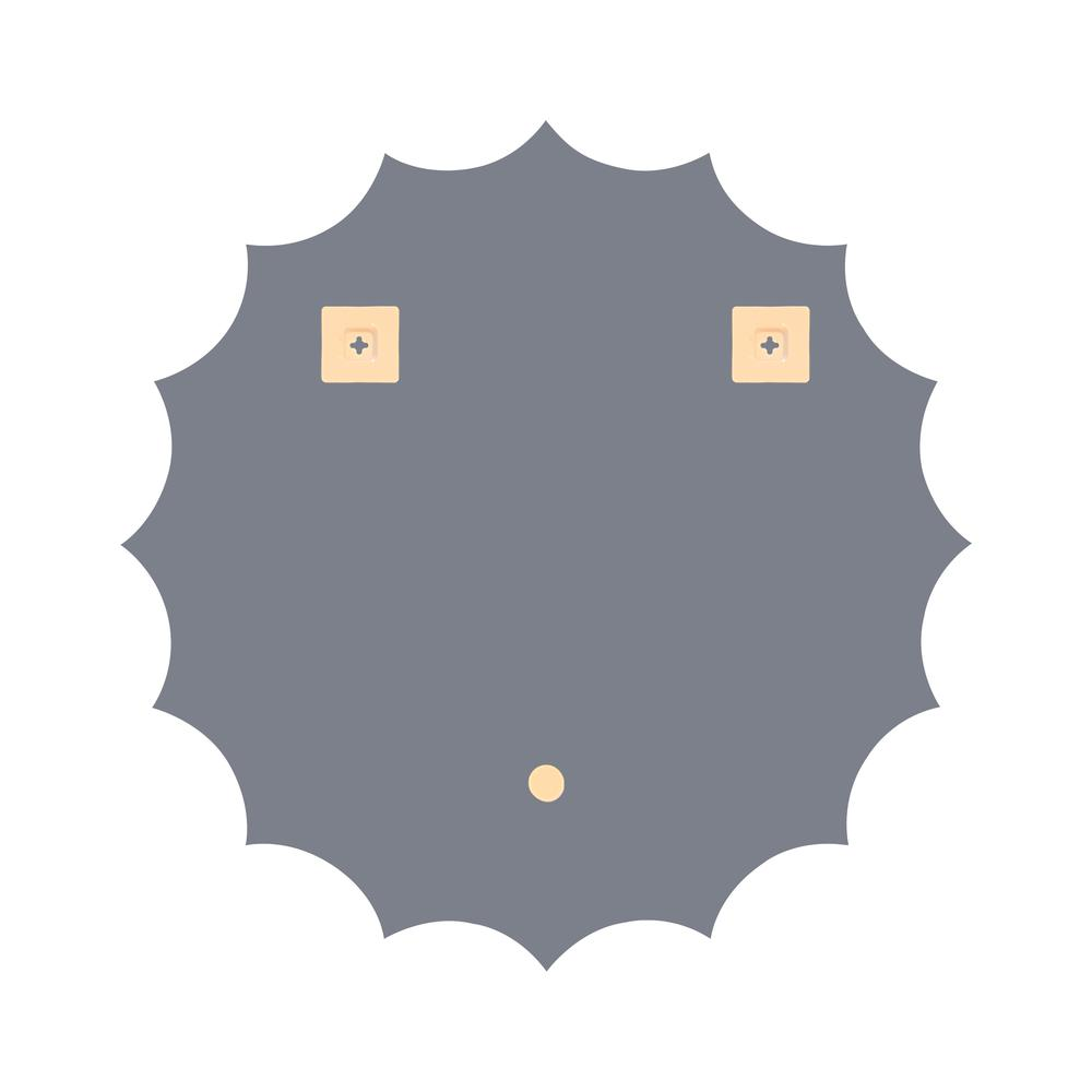 Vertical Hanging Sun Shaped Frameless Wall Mirror - 32" Height