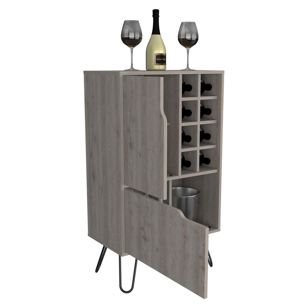 Zamna L Bar Cabinet-Light Grey