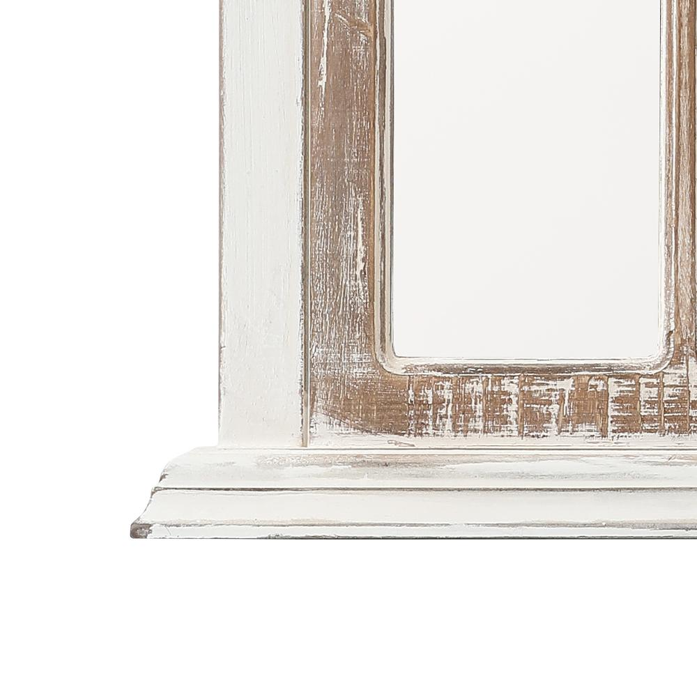 Rustic Wood Window Wall Mirror