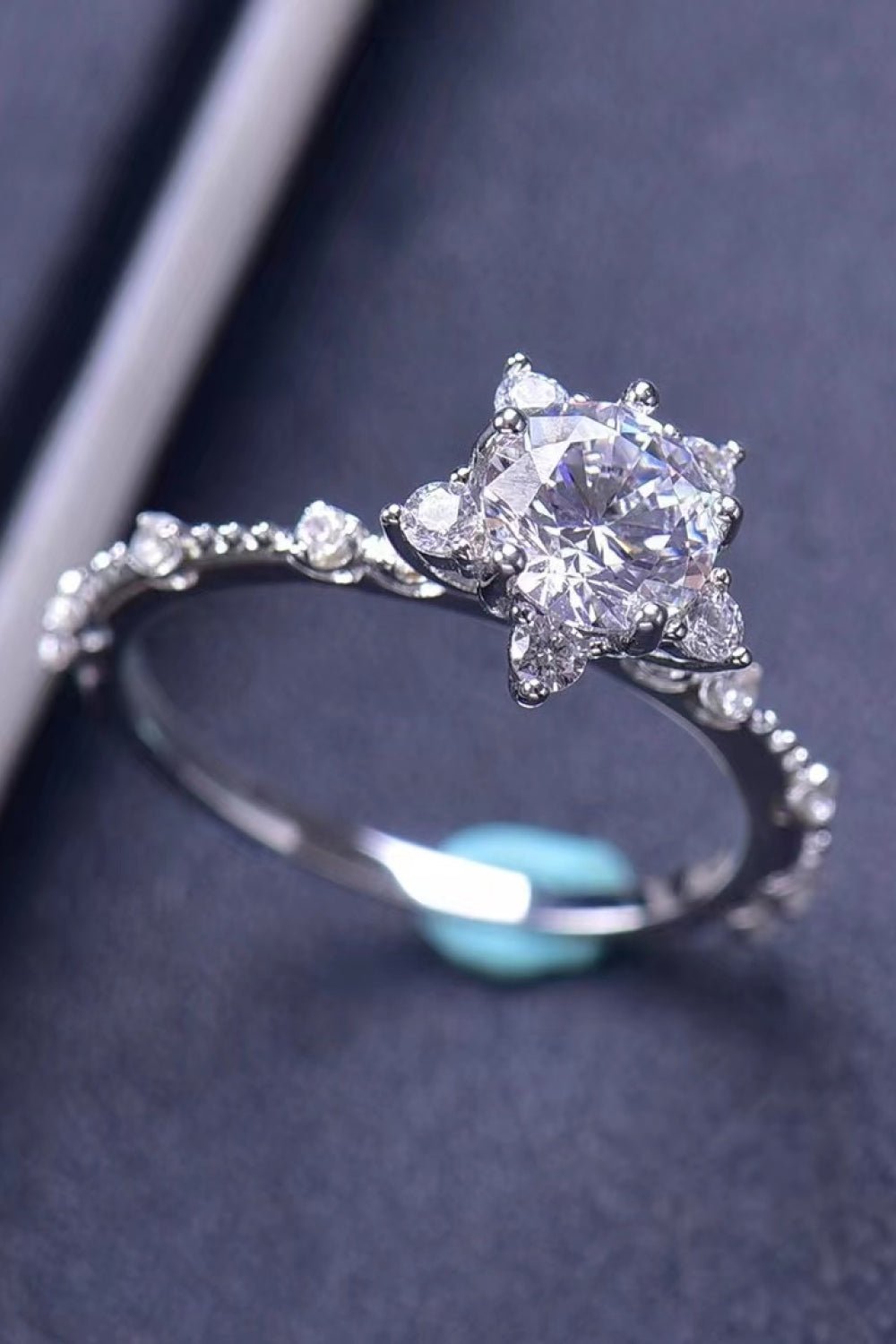 1 Carat Moissanite 6 - Prong Ring - Mervyns