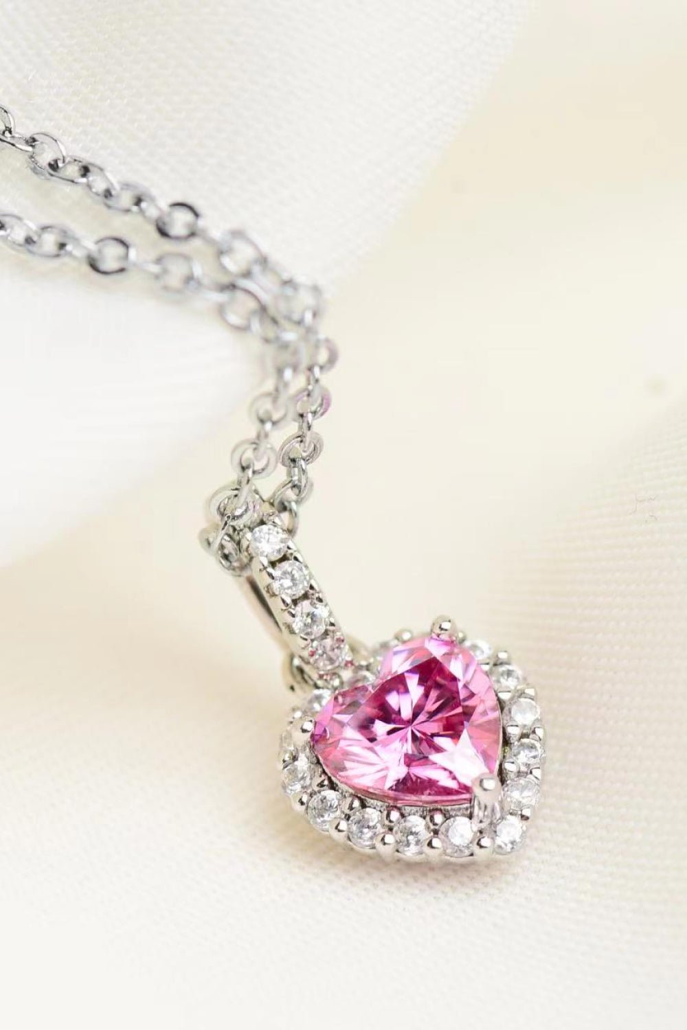 1 Carat Moissanite Heart Pendant Necklace - Mervyns