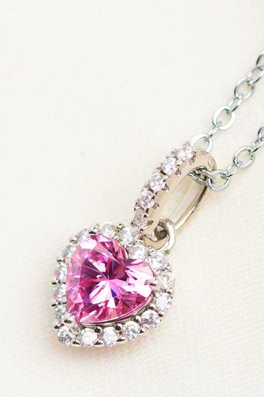 1 Carat Moissanite Heart Pendant Necklace - Mervyns