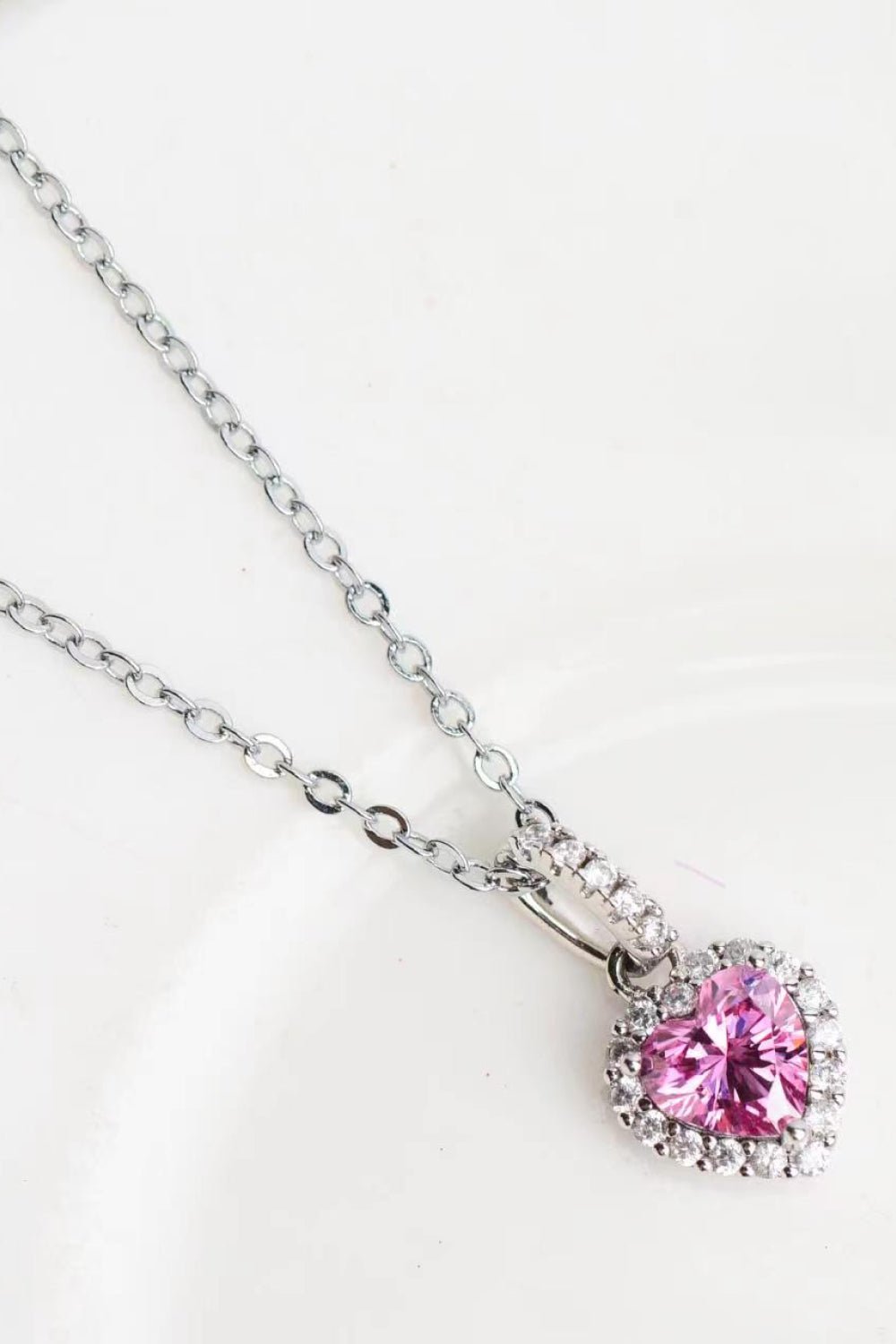 1 Carat Moissanite Heart Pendant Necklace - Mervyns