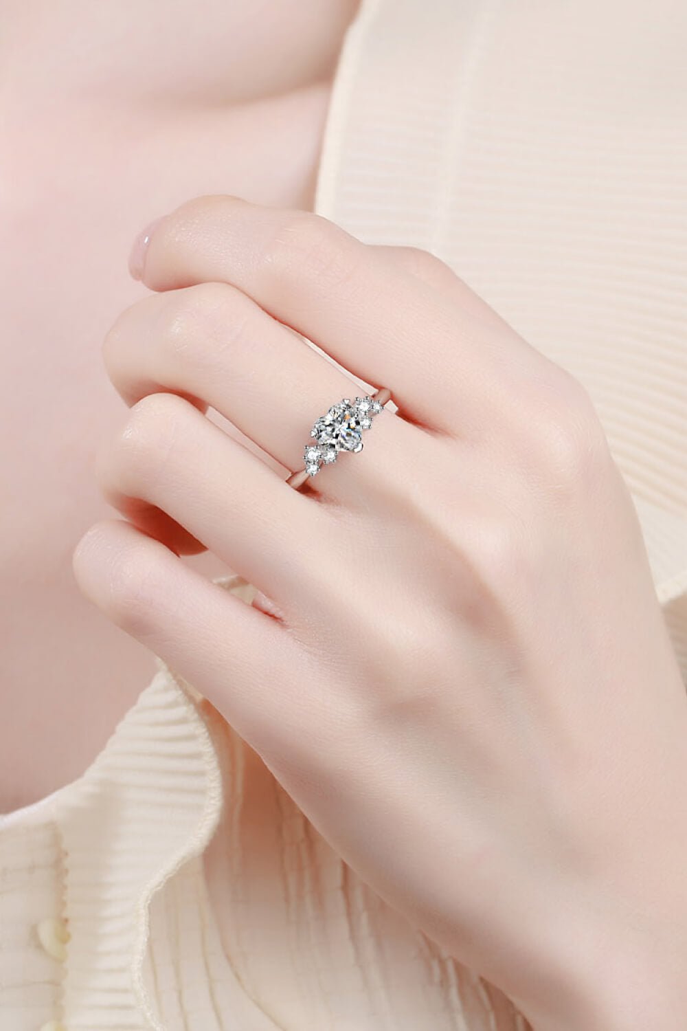 1 Carat Moissanite Heart Ring - Mervyns