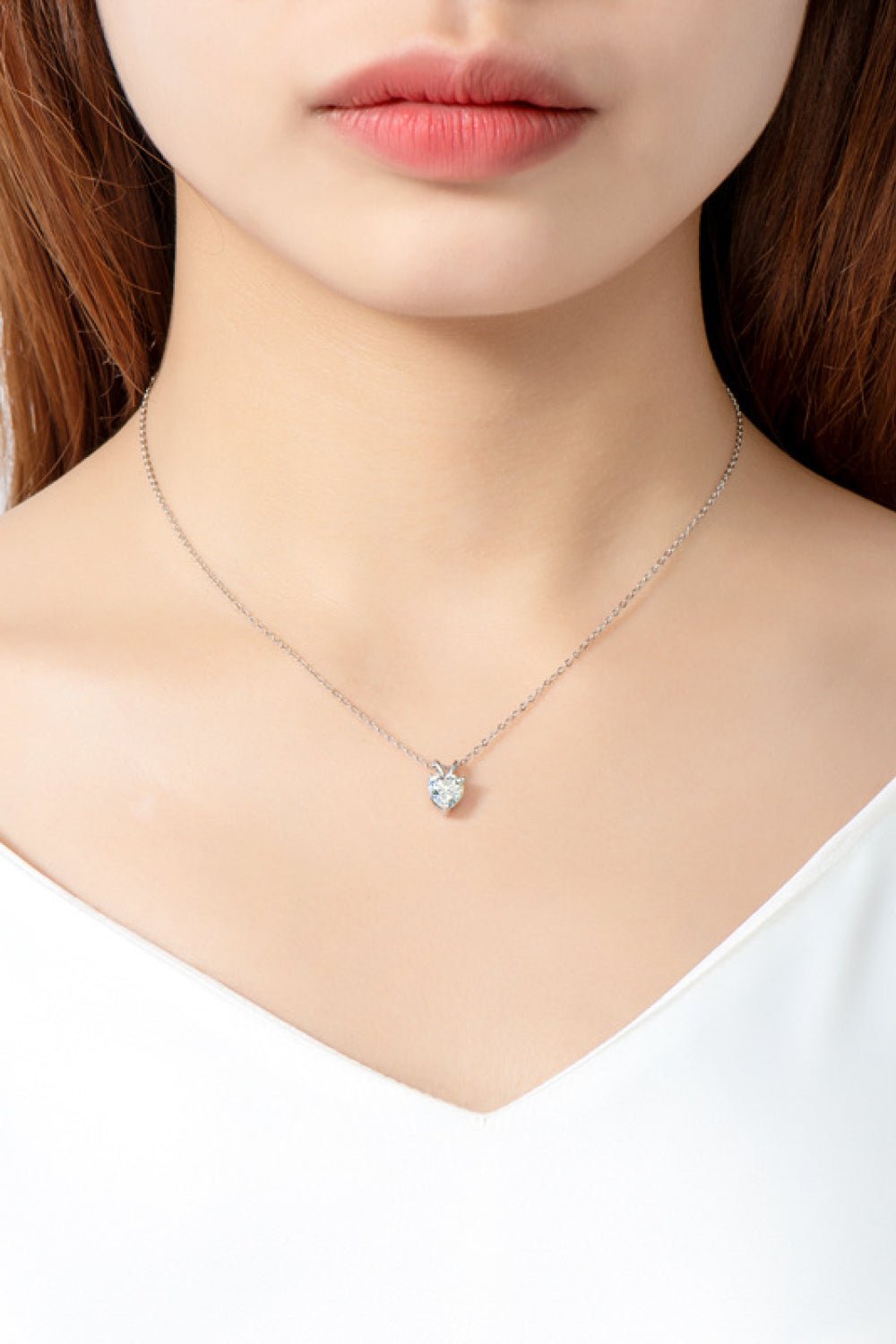 1 Carat Moissanite Heart - Shaped Pendant Necklace - Mervyns