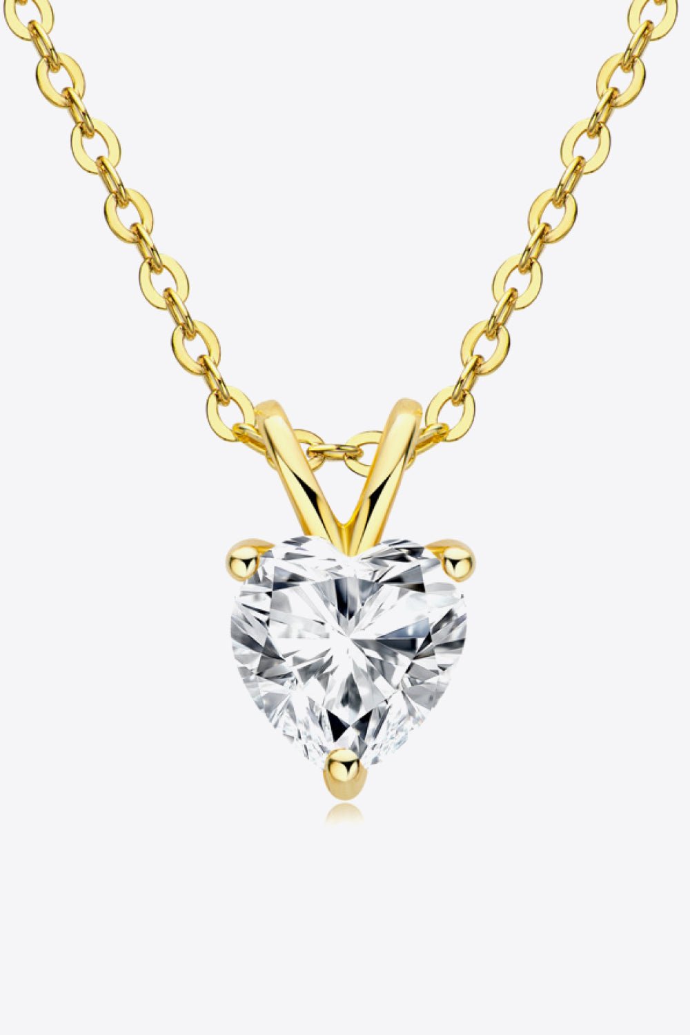 1 Carat Moissanite Heart - Shaped Pendant Necklace - Mervyns