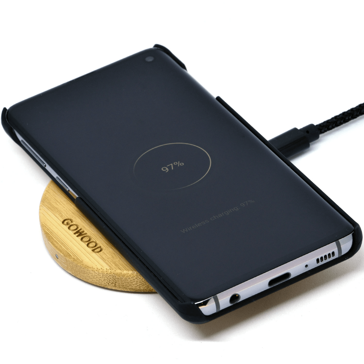 15W Fast Charge Bamboo Wood Wireless Charger - Mervyns