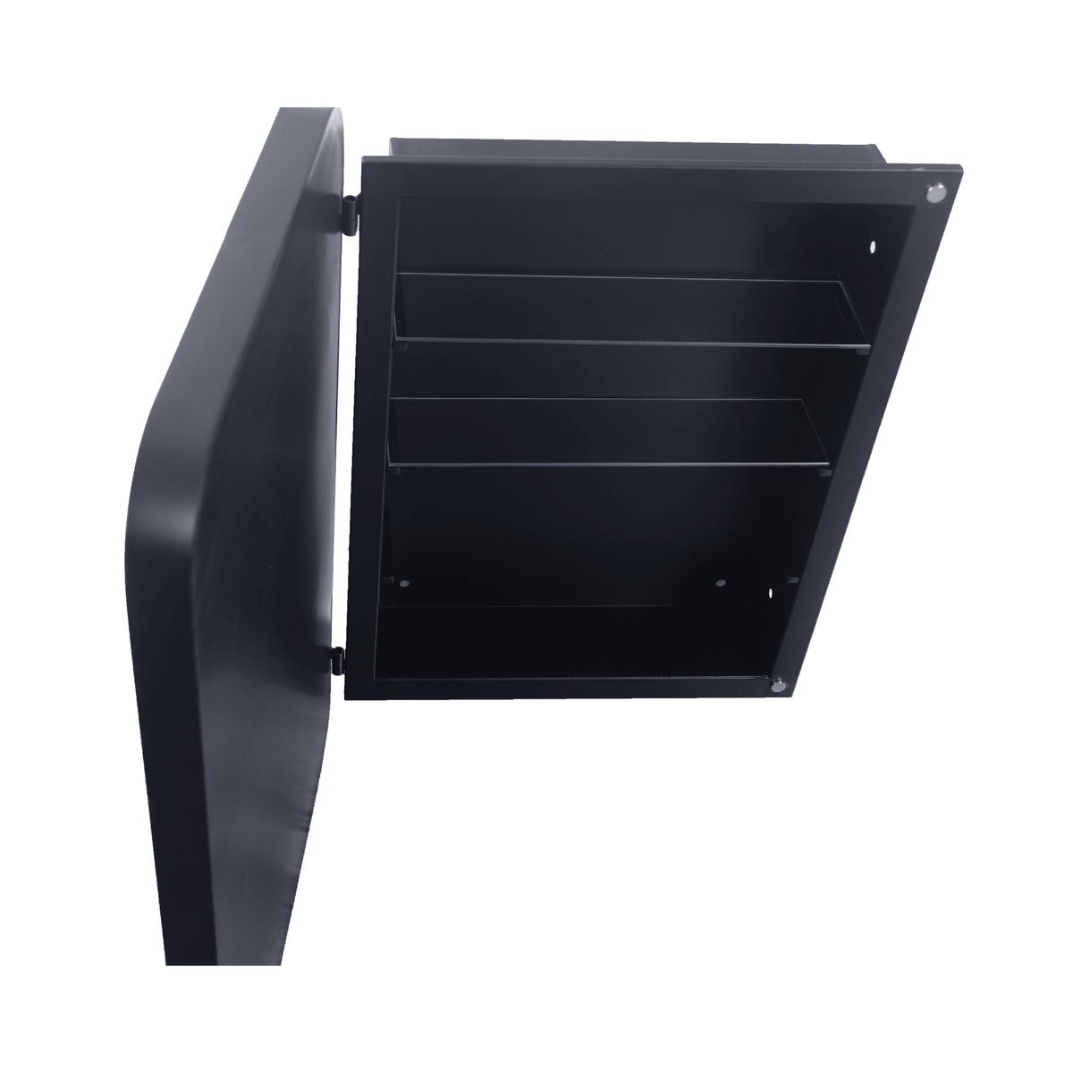 16x24 Inch Recessed Black Metal Framed Medicine Cabinet with Mirror and Adjustable Shelves Black Wall Mirror with Storage for Bathroom - Mervyns