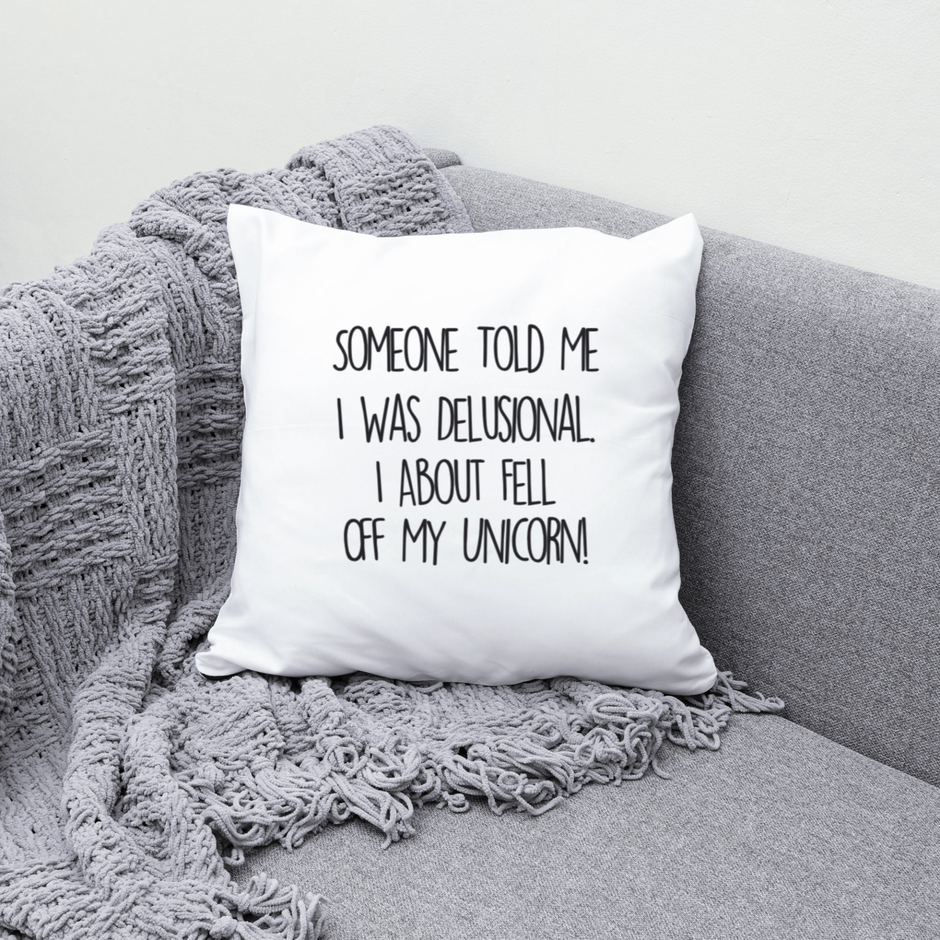 18in or 20in Double Sided Couch Pillowcase with Zipper | Funny Sarcastic Quote Throw Pillow Cover | Home Decor Housewarming Gift for Her - Mervyns