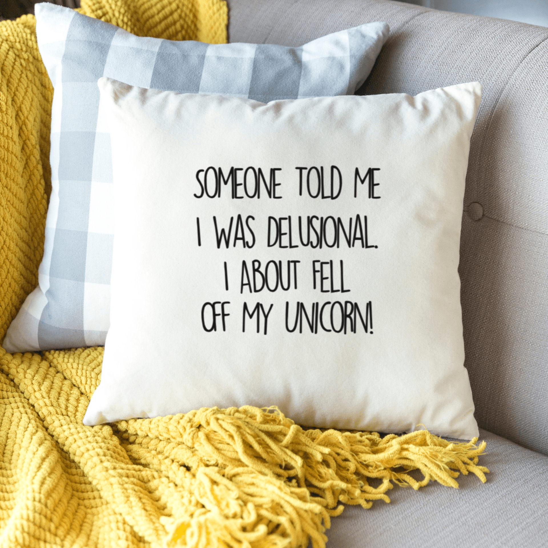 18in or 20in Double Sided Couch Pillowcase with Zipper | Funny Sarcastic Quote Throw Pillow Cover | Home Decor Housewarming Gift for Her - Mervyns