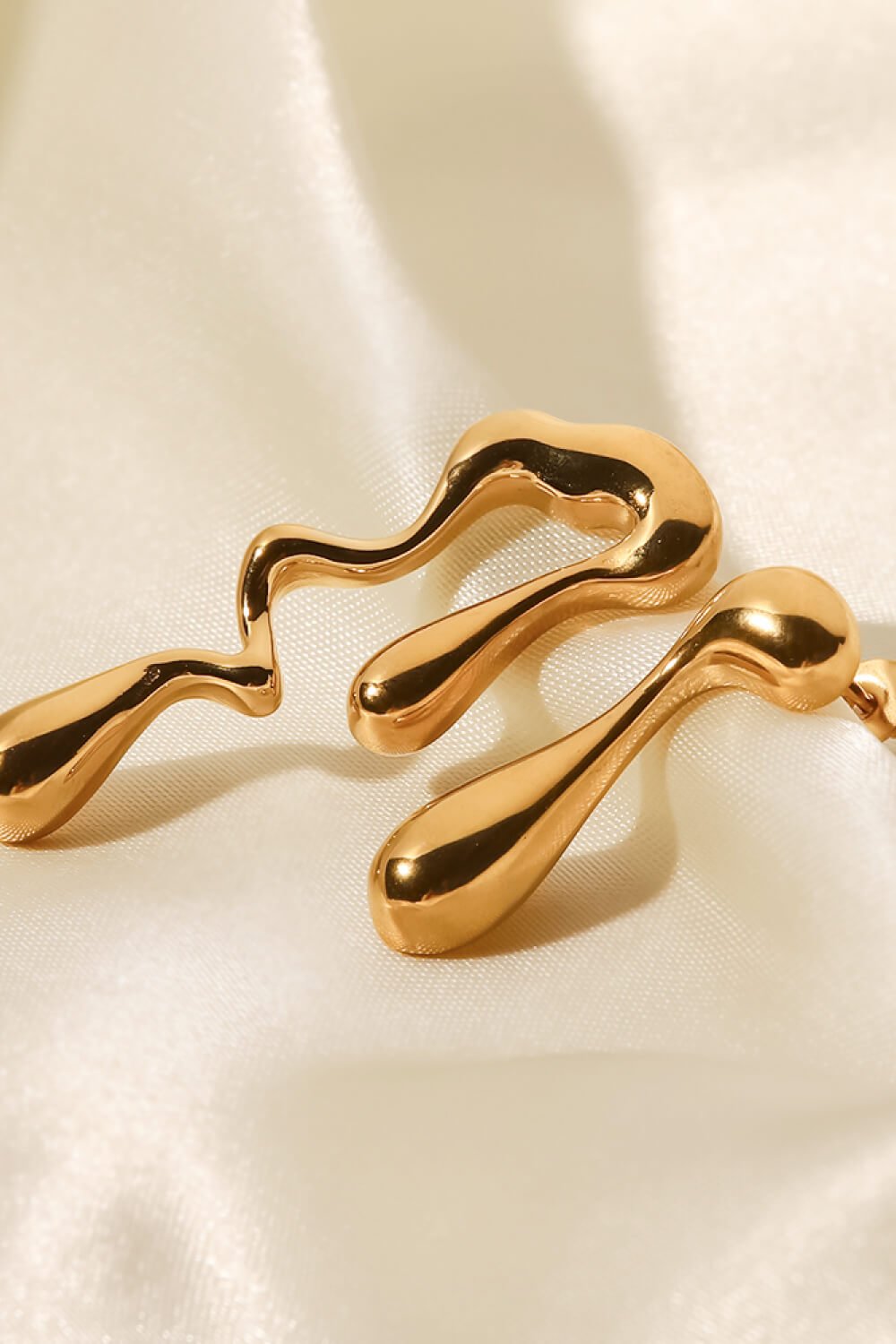 18K Gold Plated Geometric Mismatched Earrings - Mervyns