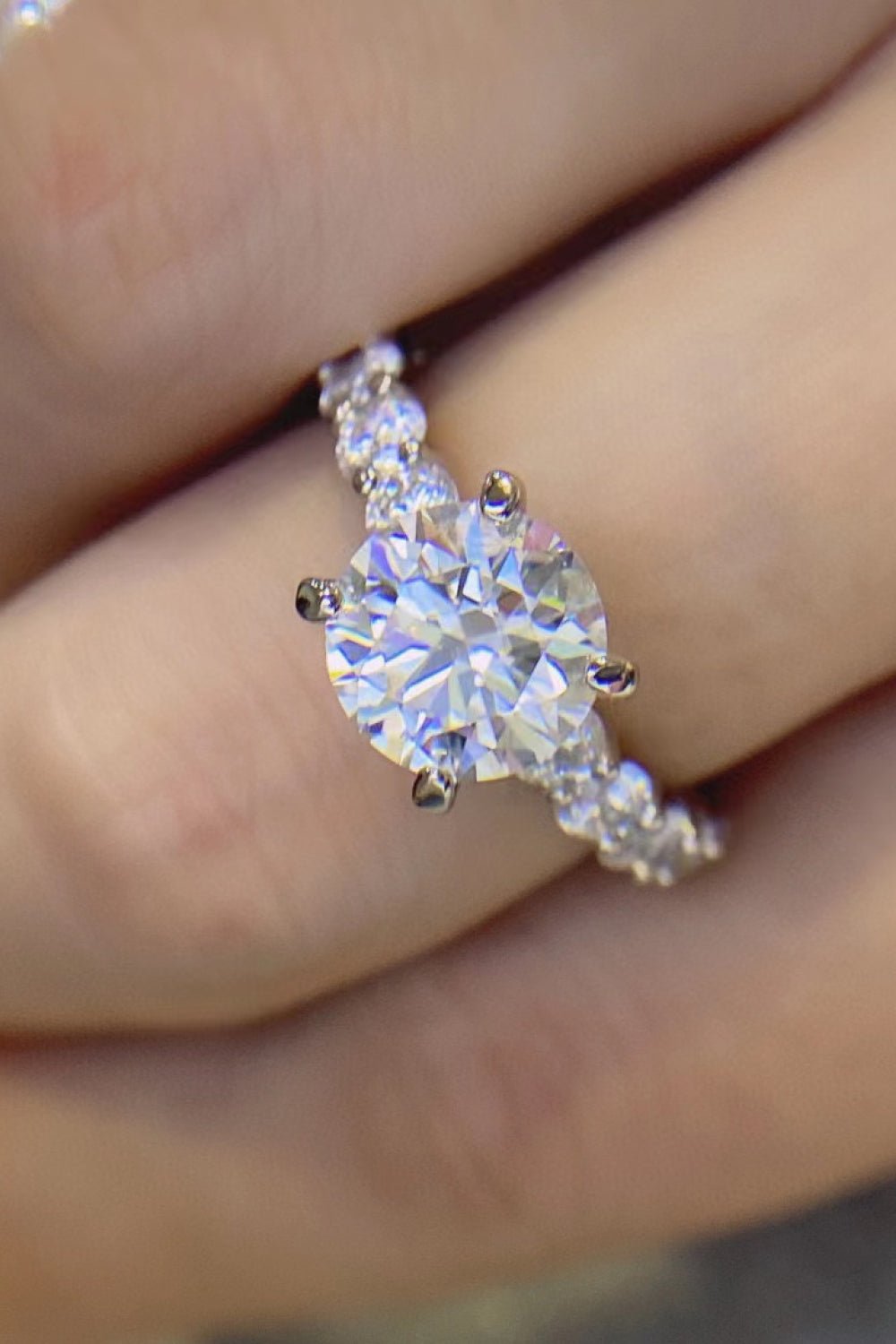 2 Carat 4 - Prong Moissanite Ring - Mervyns