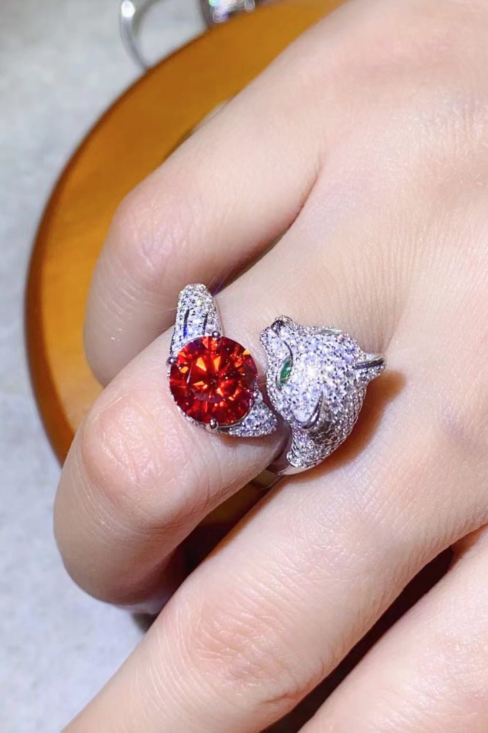 2 Carat Moissanite Adjustable Animal Ring - Mervyns