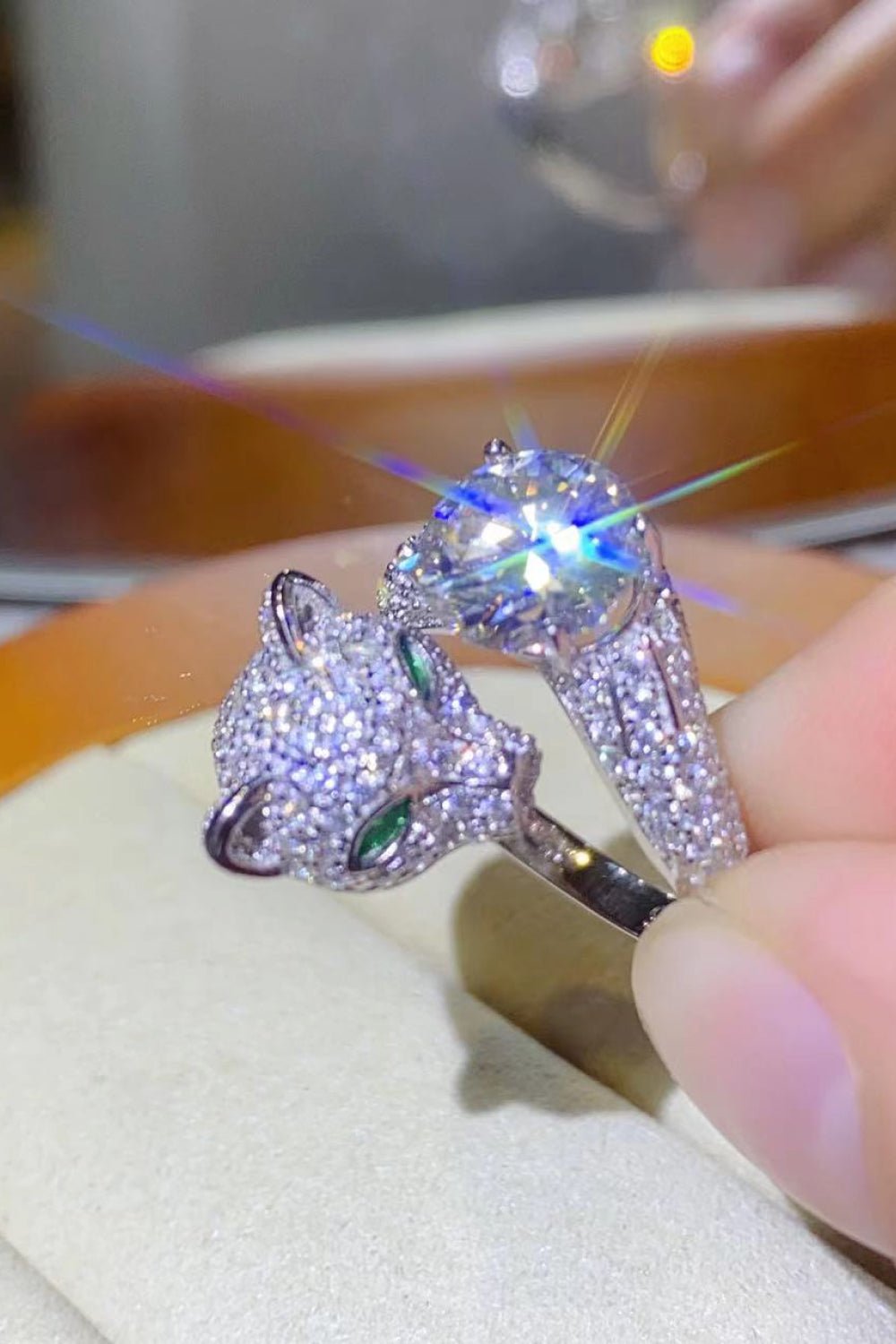 2 Carat Moissanite Adjustable Animal Ring - Mervyns