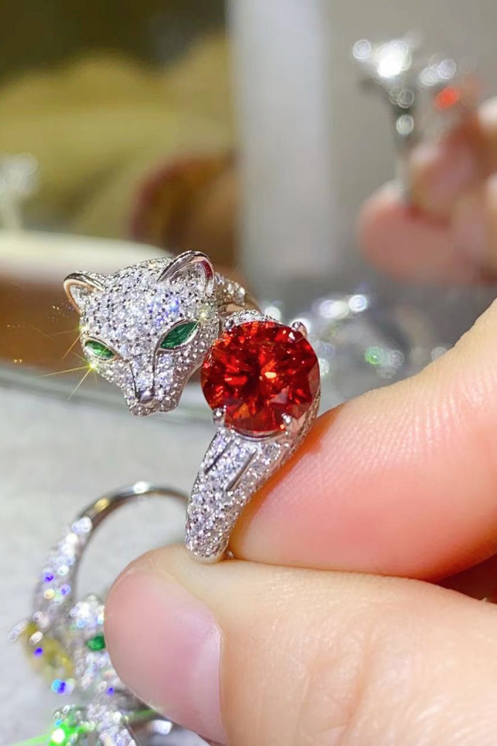 2 Carat Moissanite Adjustable Animal Ring - Mervyns