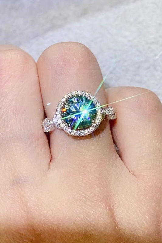 2 Carat Moissanite Emerald Green Ring - Mervyns