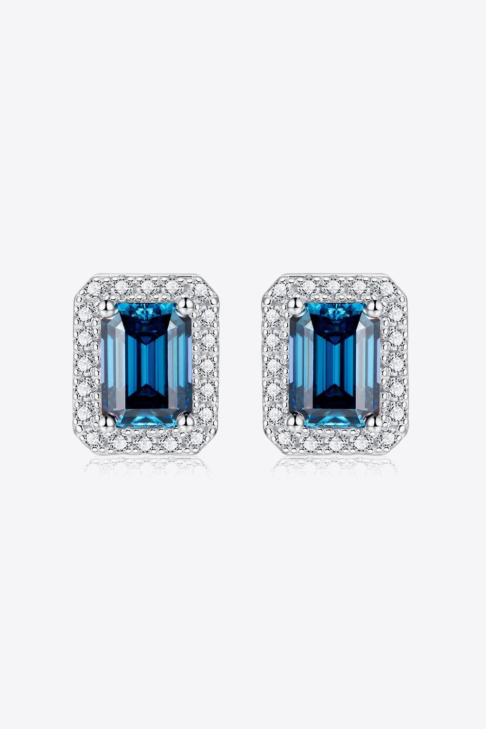 2 Carat Moissanite Stud Earrings in Indigo - Mervyns