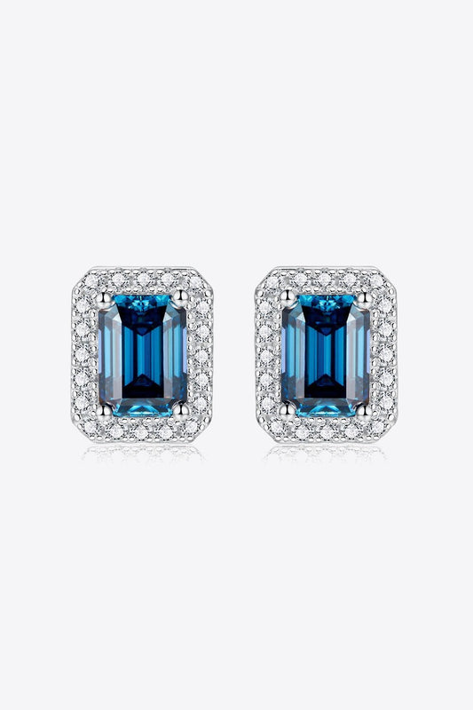 2 Carat Moissanite Stud Earrings in Indigo - Mervyns