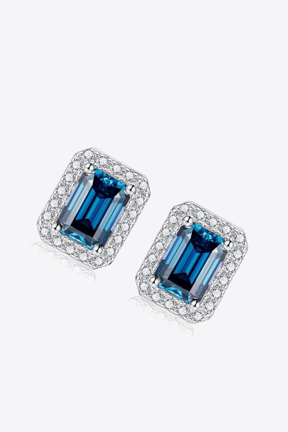 2 Carat Moissanite Stud Earrings in Indigo - Mervyns