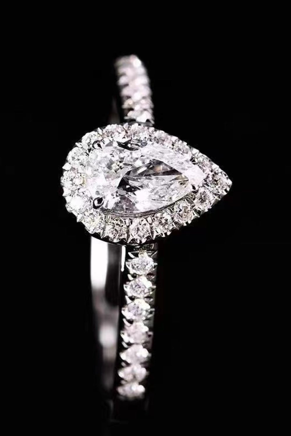 2 Carat Moissanite Teardrop Cluster Ring - Mervyns