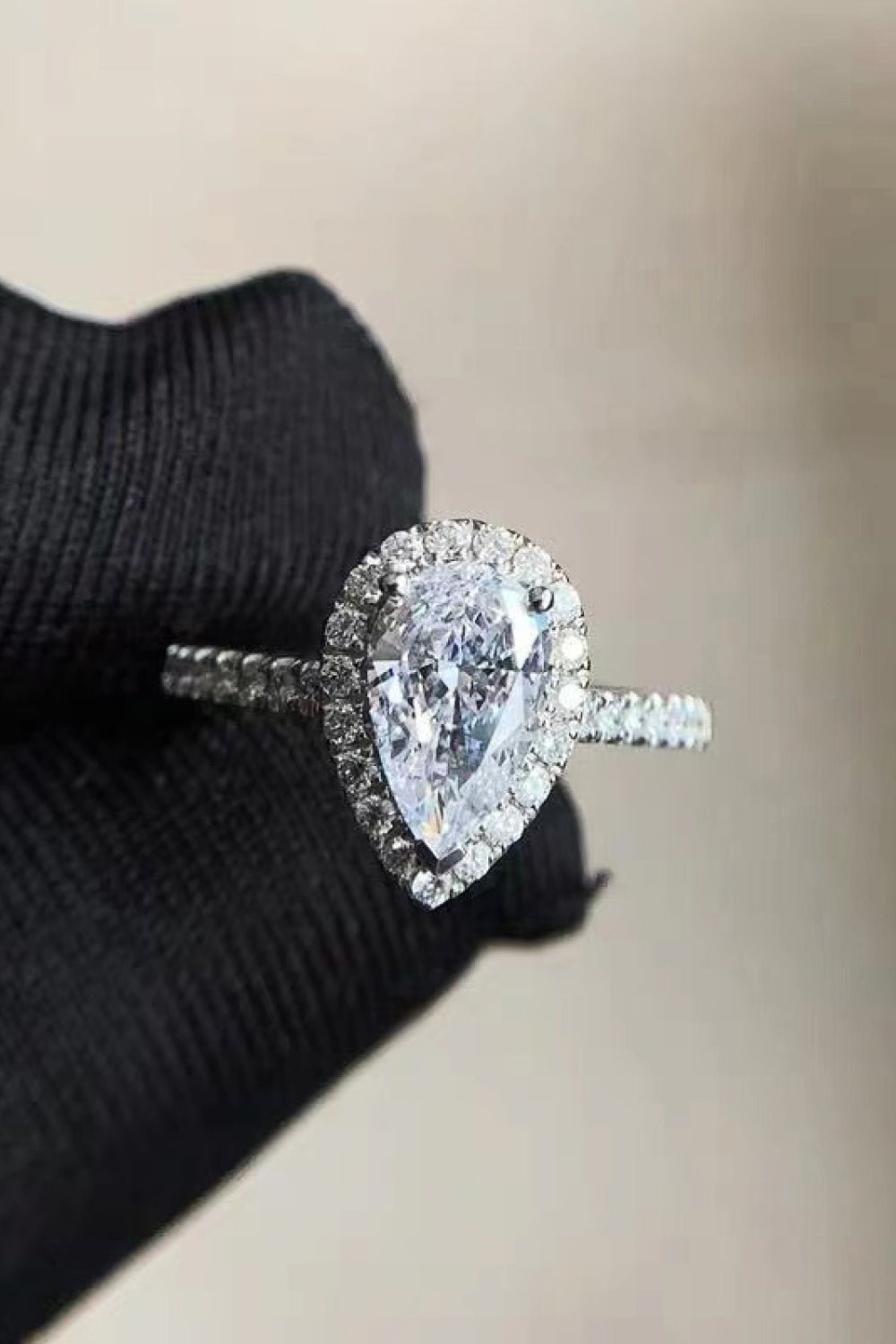 2 Carat Moissanite Teardrop Cluster Ring - Mervyns