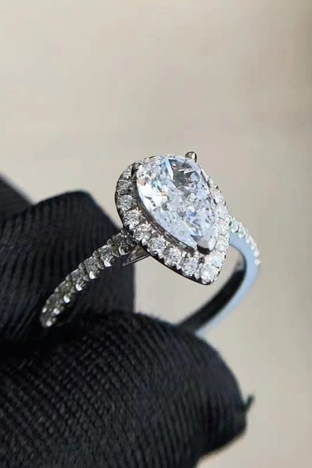 2 Carat Moissanite Teardrop Cluster Ring - Mervyns