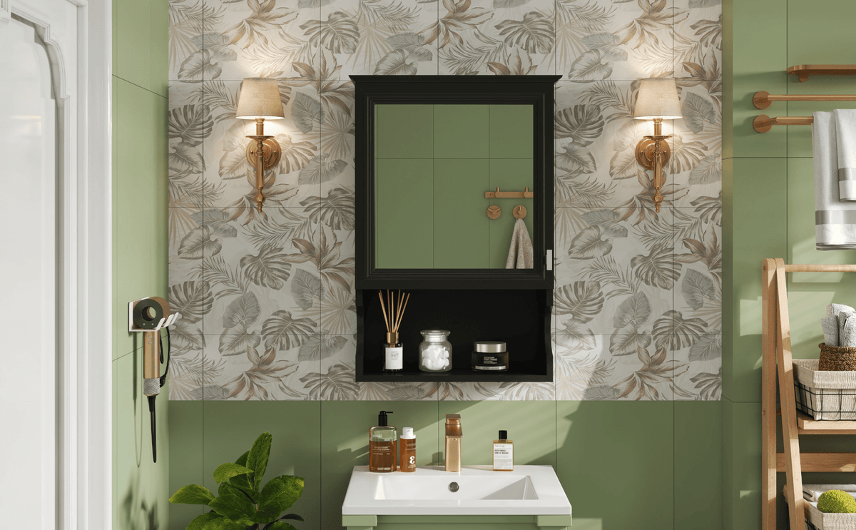 20'' Wall Mounted Bathroom Storage Cabinet with Mirror, Wall Mounted Home Storage with Door, Mirrored Wall Medicine Cabinet - Mervyns