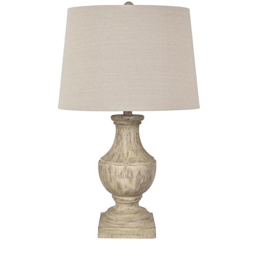 26.5" TH Distressed Brown Resin Table Lamp - Mervyns