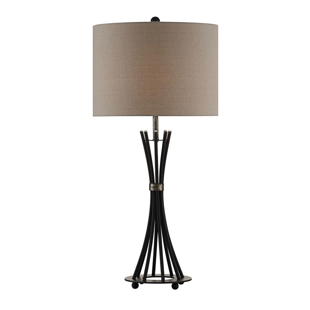 29.75"H Brown Metal Table Lamp - Mervyns