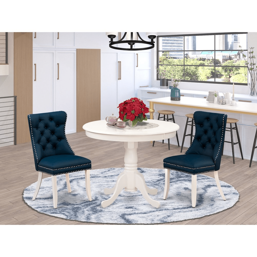 3 Piece Dining Room Furniture Set Consists of a Round Kitchen Table - Mervyns