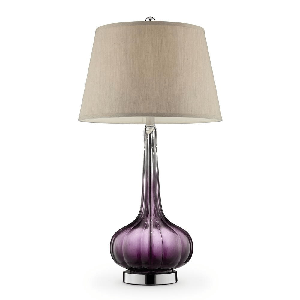 30"H Mulberry Glass Table Lamp - Mervyns