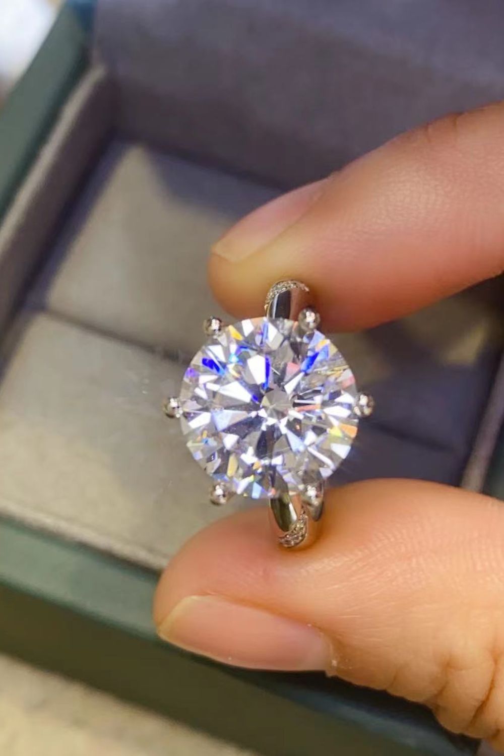 5 Carat Moissanite 6 - Prong Ring - Mervyns