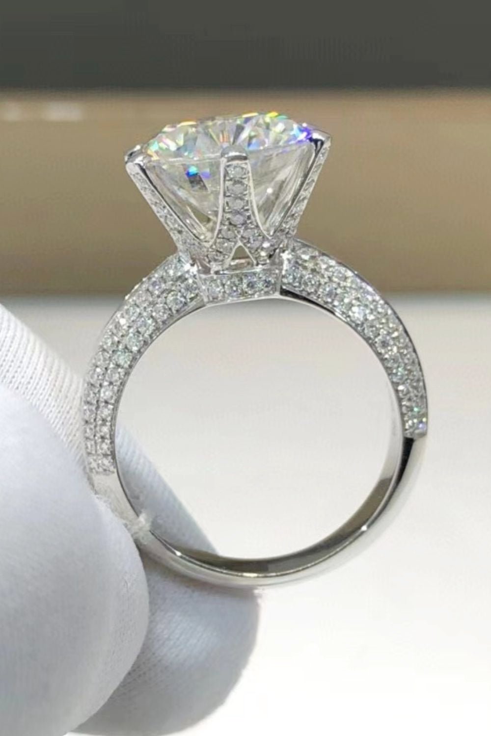 5 Carat Moissanite 6 - Prong Ring - Mervyns