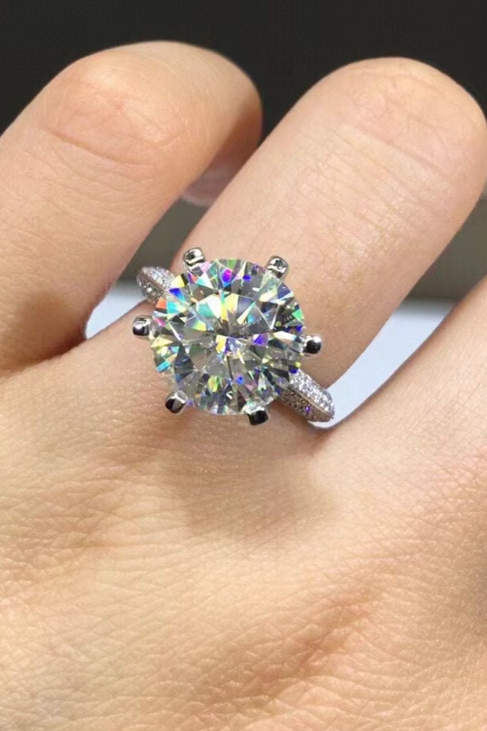 5 Carat Moissanite 6 - Prong Ring - Mervyns