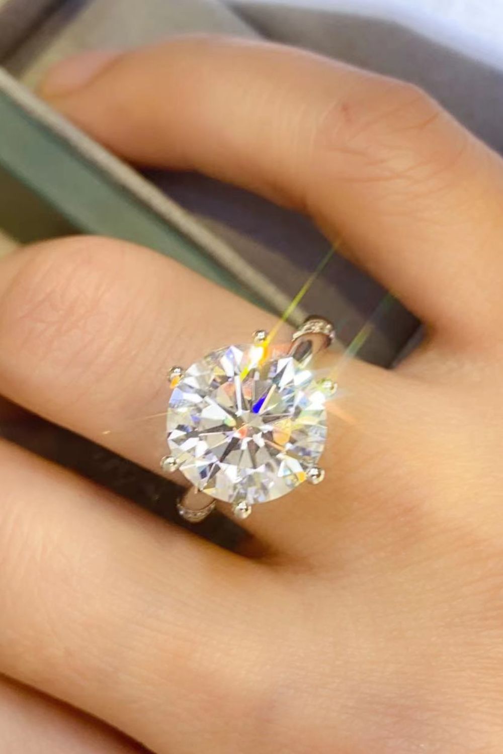 5 Carat Moissanite 6 - Prong Ring - Mervyns