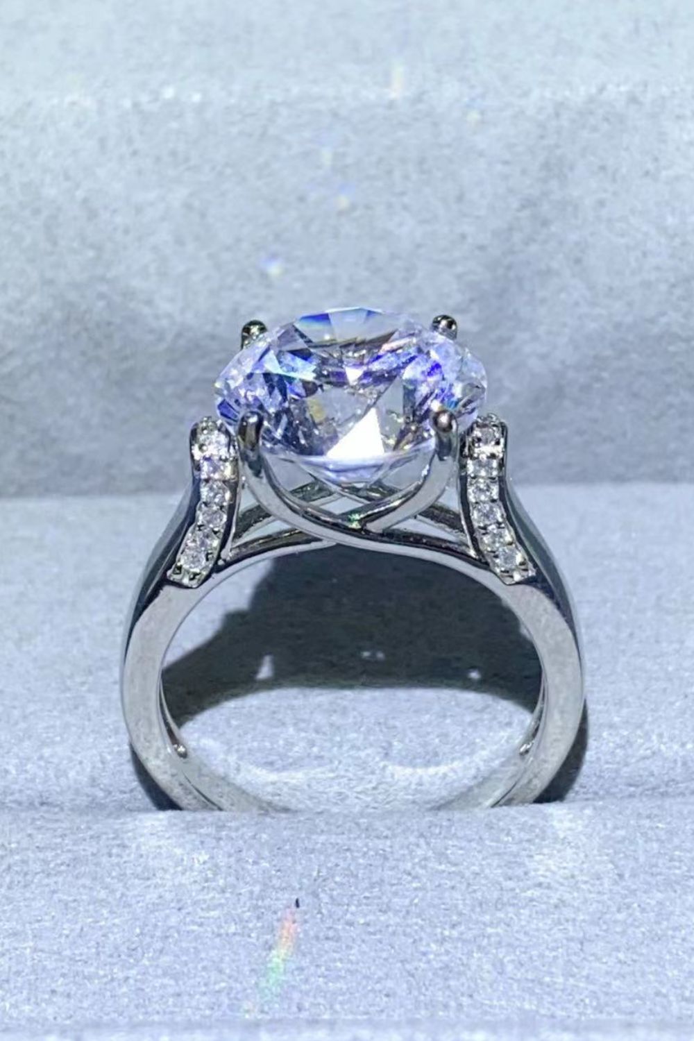 5 Carat Moissanite Platinum - Plated Ring - Mervyns