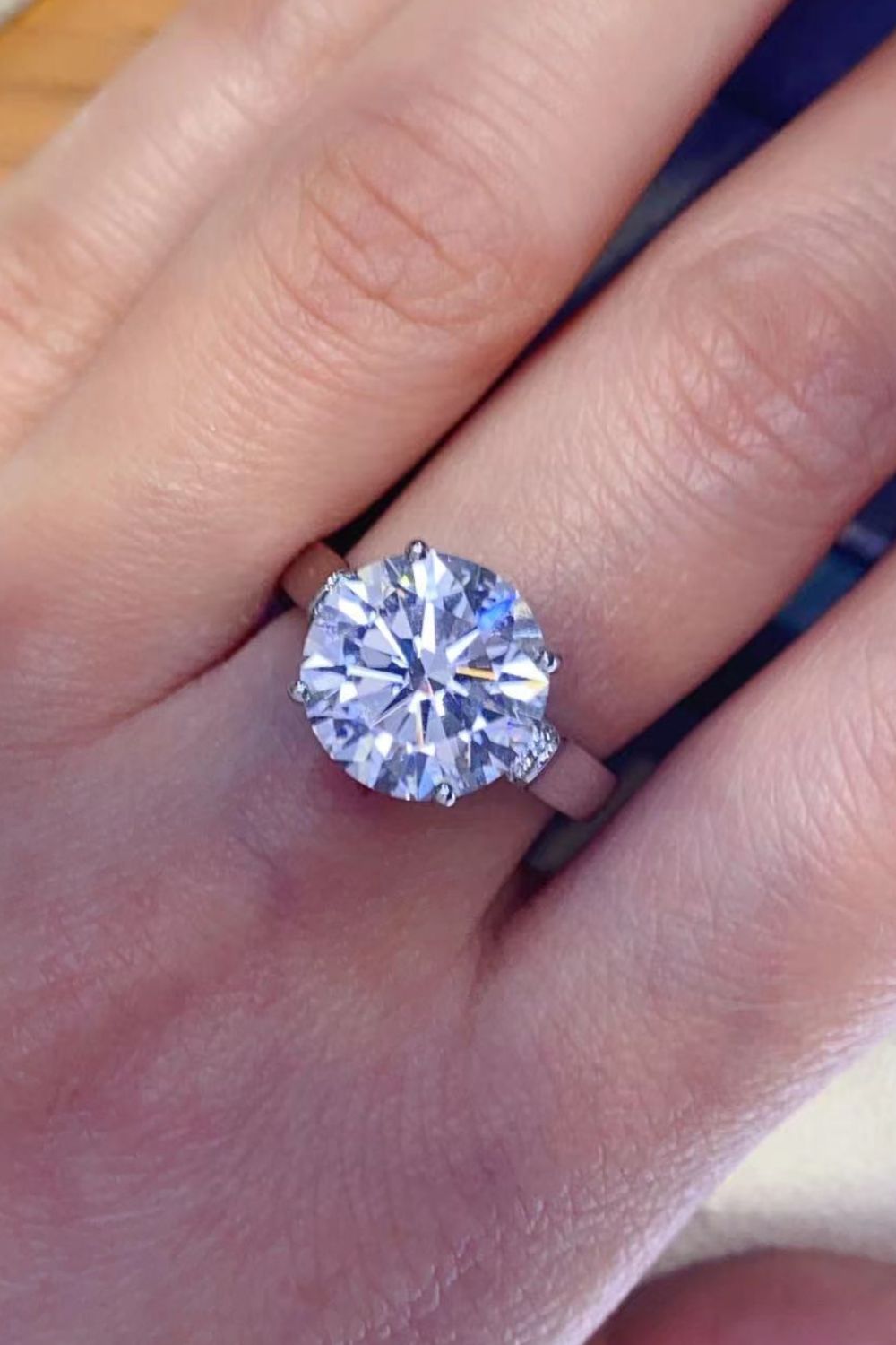 5 Carat Moissanite Platinum - Plated Ring - Mervyns