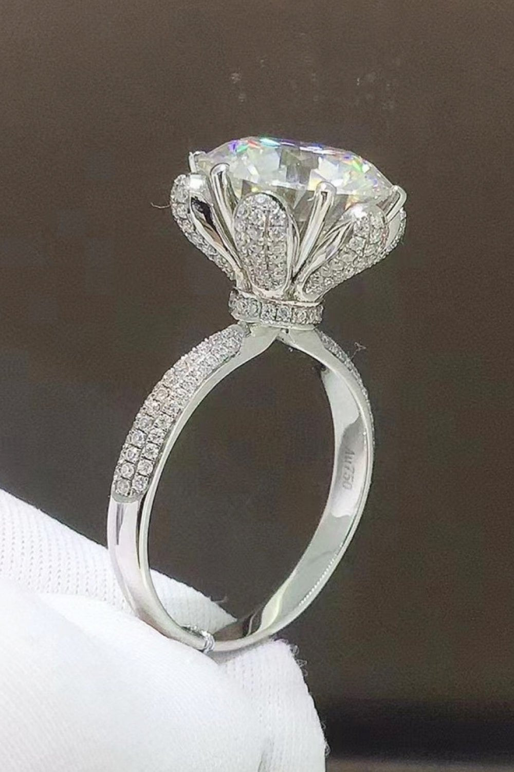 5 Carat Moissanite Side Stone Ring - Mervyns