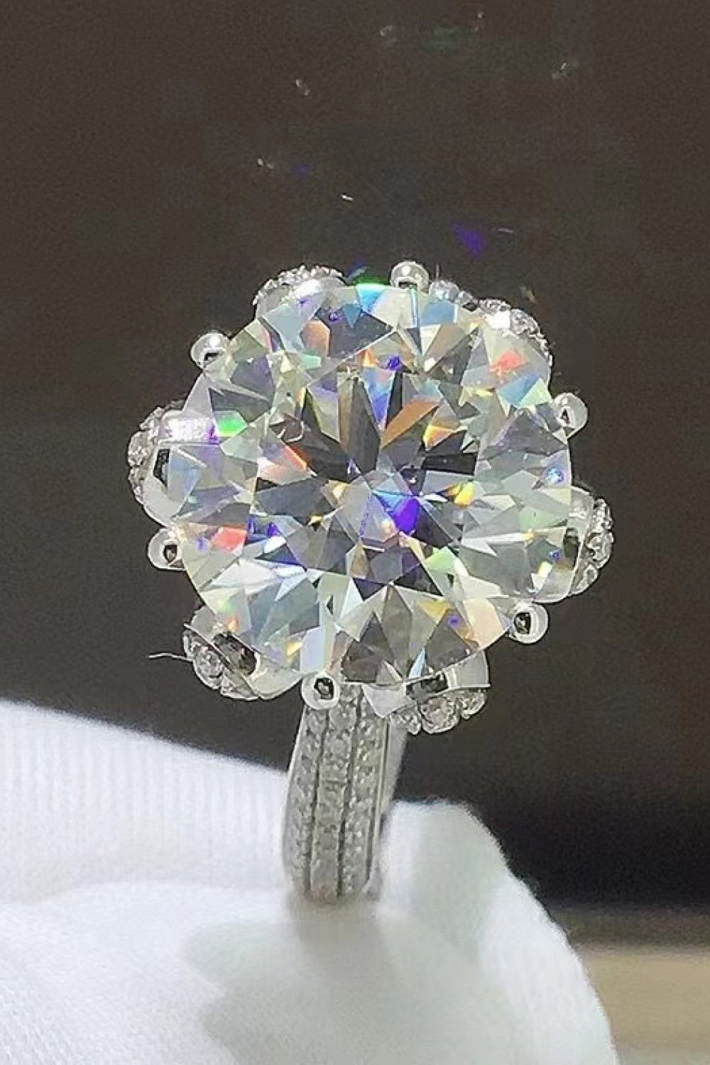 5 Carat Moissanite Side Stone Ring - Mervyns